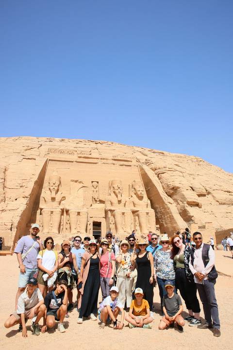       Tourists at the Abu Simbel Temples.
  