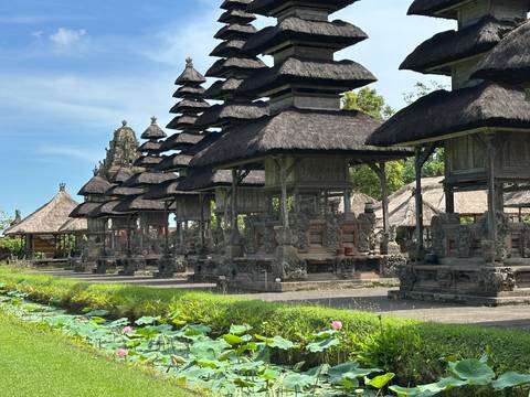       Traditional Balinese temple with multiple tiers.
  