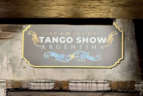 A sign for a Tango Show in Argentina.