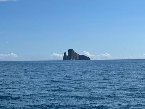       Iconic volcanic formation in the ocean.
  