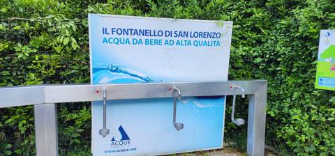       Water fountain sign in Italy.
  