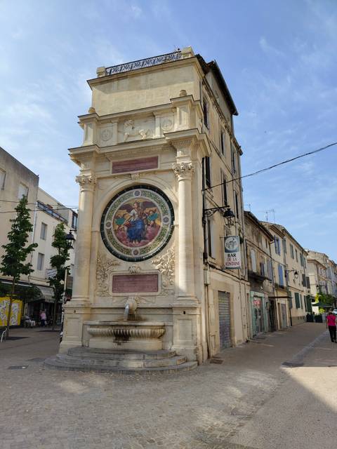 Elaborate sculpted facade in a historic town.