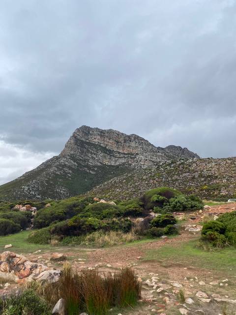 Coastal view with rocky shore and waves.