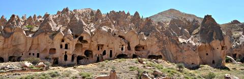 Cappadocia's rock formations and cave dwellings.