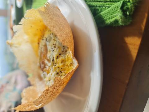       Close-up of a savory dish on a plate.
  