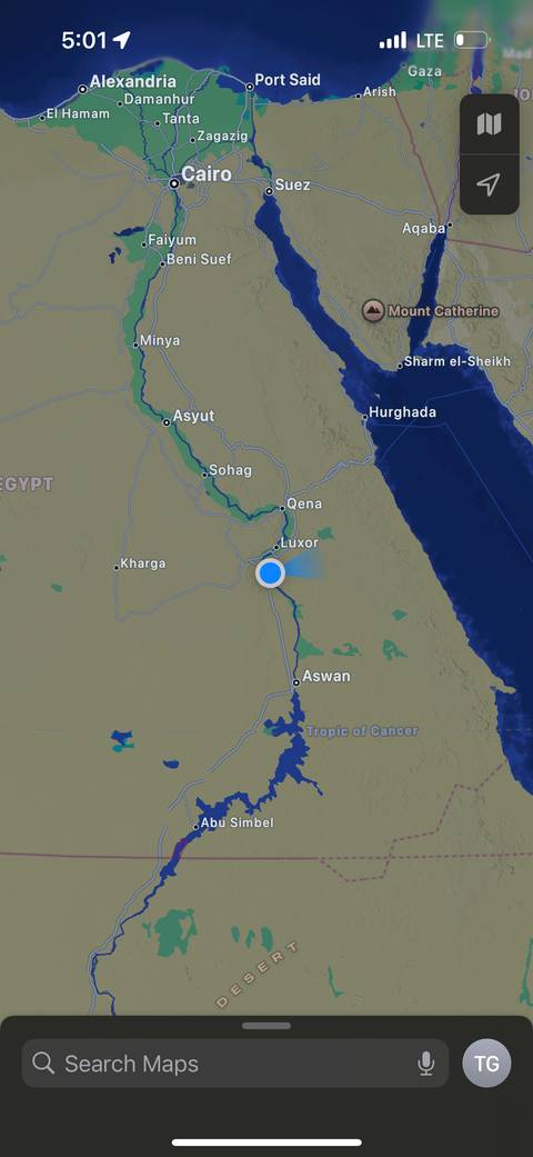       Map showing locations in Egypt.
  