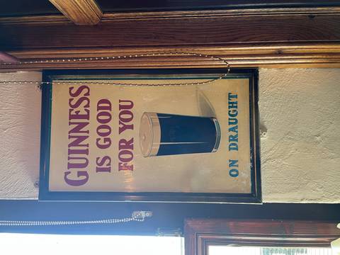 Vintage poster saying 'Guinness is good for you.'