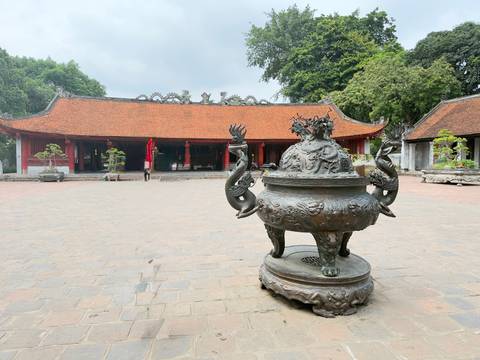 Historic temple with intricate design and statues.