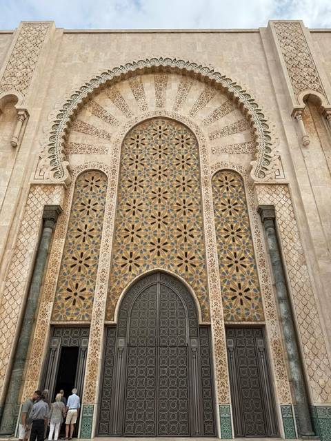 Ornately decorated entrance with intricate patterns.