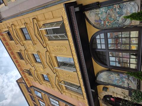 Close-up of an ornate building facade