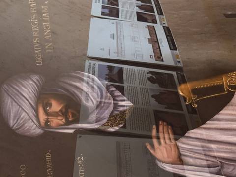       Illustration of a historical figure with text
  