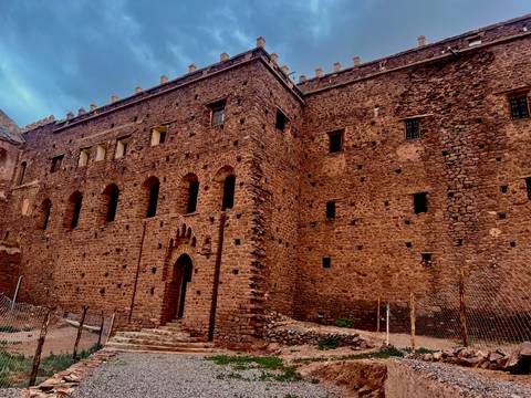       Historic fortress made of stone and mud bricks.
  