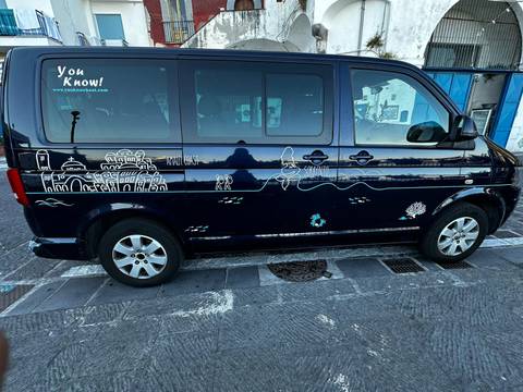 Painted van parked on the street