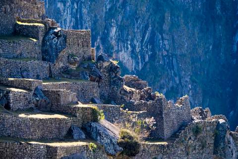       Historical stone terraces at Machu Picchu.
  