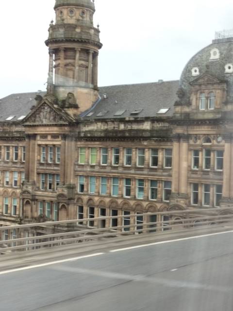 Blurry image of a historical building.