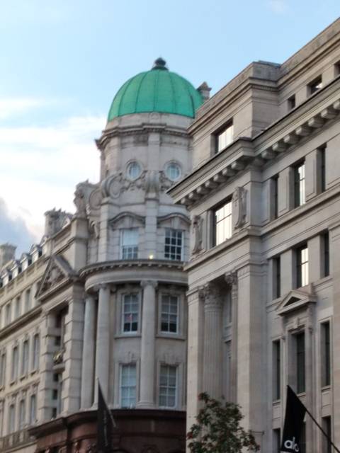 Blurry image of historical architecture.