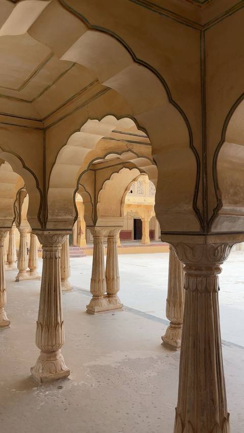 Archways in an ancient fort.