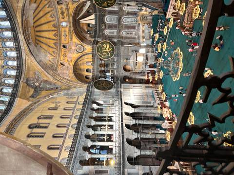       Interior of Hagia Sophia mosque, Istanbul.
  