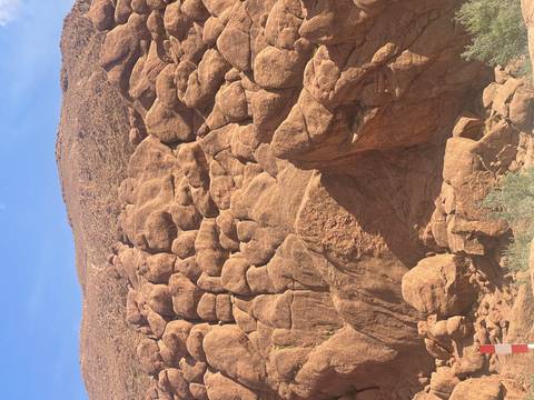 Rocky landscape in a desert environment.