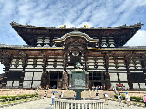Large temple gate with intricate architecture.