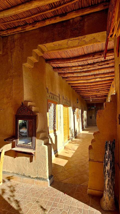 Traditional Moroccan hallway with decorative elements