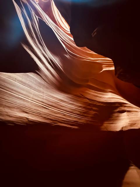       Antelope Canyon with smooth, flowing rock formations.
  