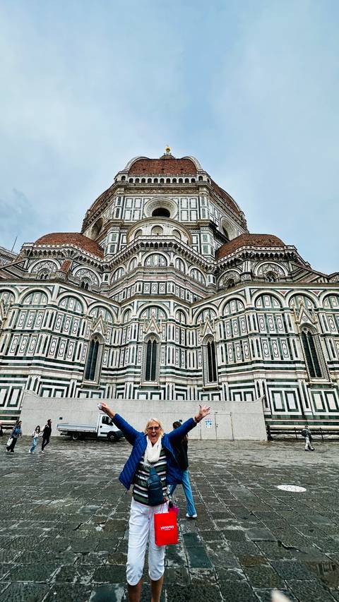 Close-up of the intricate facade of a large cathedral.