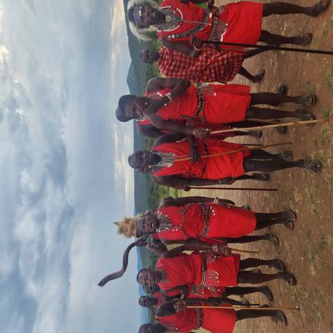       Traditional Maasai dancers in cultural attire
  
