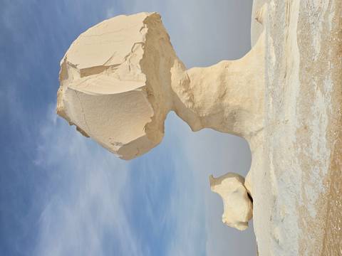 Unusual rock formations in the desert.