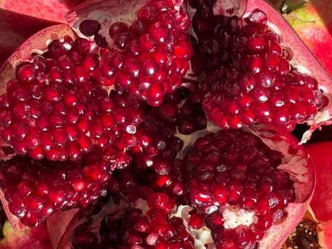 Close-up of a pomegranate fruit.