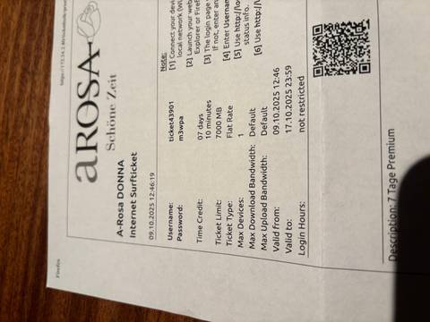 Paper with information about Internet access.