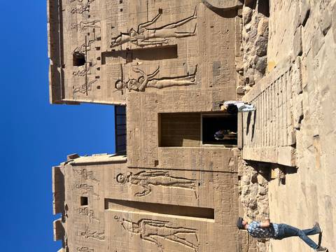 Entrance of an ancient Egyptian temple.
