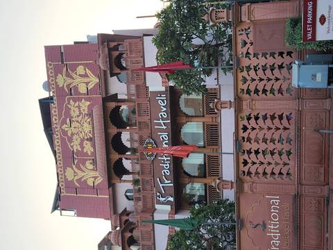       Exterior of a building labeled 'Traditional Haveli'.
  