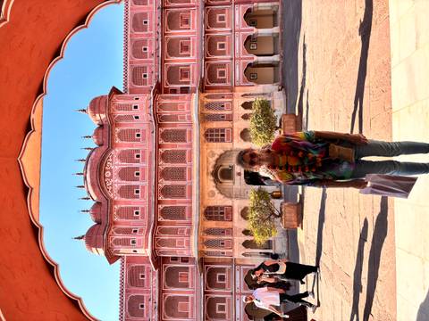       Tourist at City Palace in Jaipur.
  