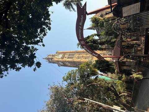 View of the University of Mumbai tower.