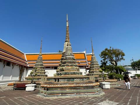       Ornate temple structures with colorful detailing
  