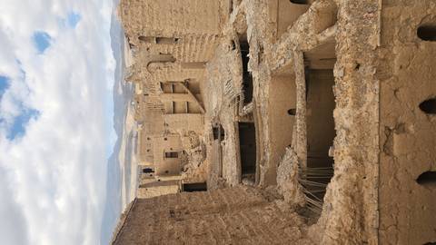       Ruins of an ancient desert fort.
  