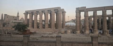       Repeat dusk view of Luxor Temple colonnade.
  