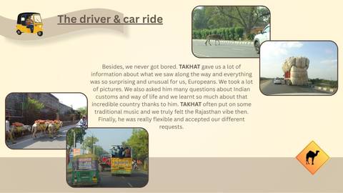       Slide summarising car ride experiences with multiple small roadway images
  