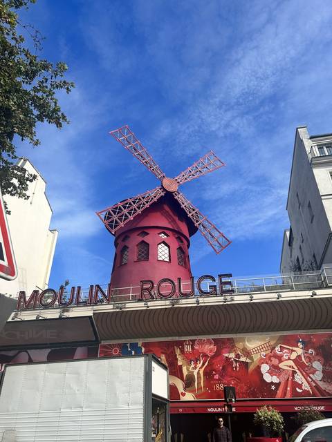 Moulin Rouge windmill and sign.