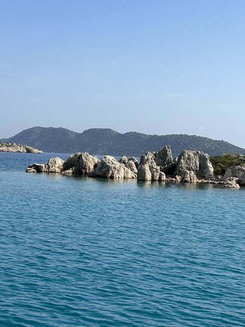 Seascape with rock formations slightly rotated.