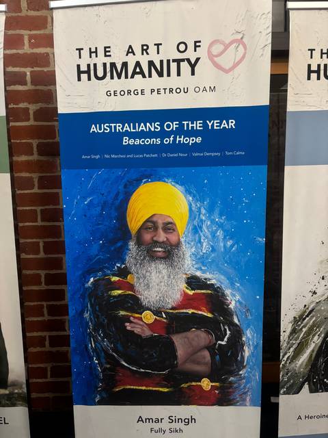       A poster featuring an artwork from an exhibition.
  