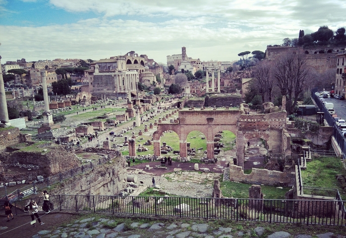 Ruins of an ancient Roman city.