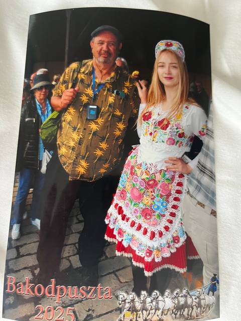 People in traditional Hungarian clothing