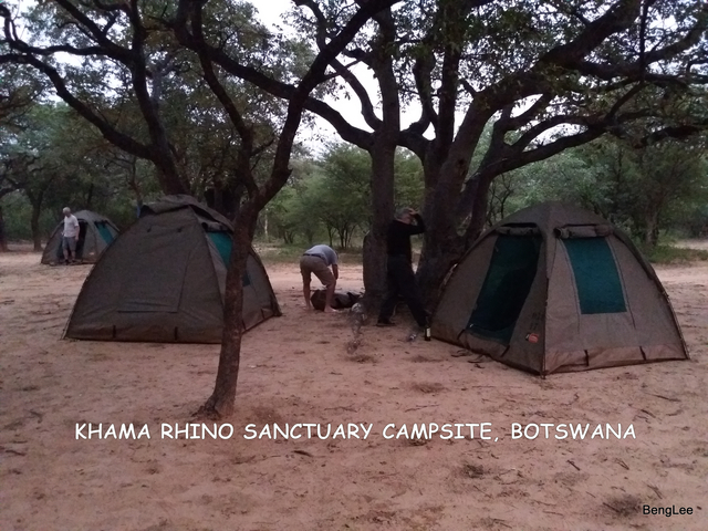       Tent campground with overlay text.
  