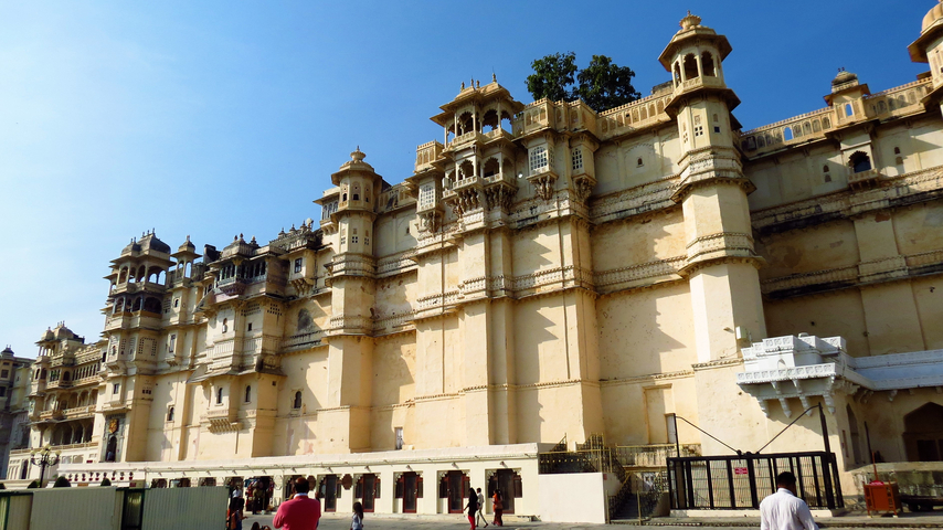       A section of the City Palace complex.
  