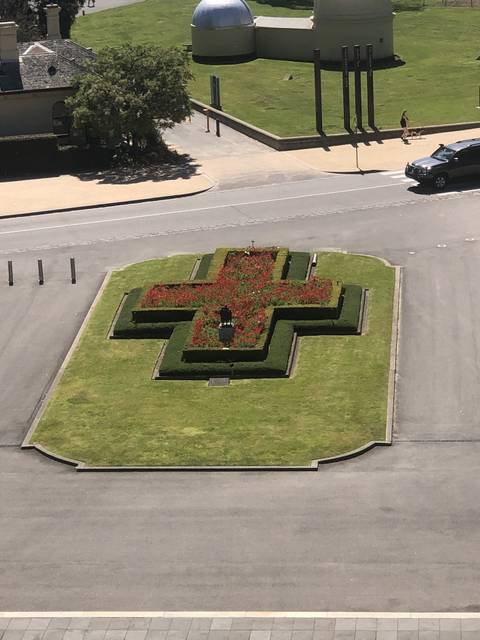       Manicured garden with walking paths
  
