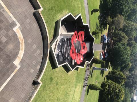 Modern sculpture in an outdoor area