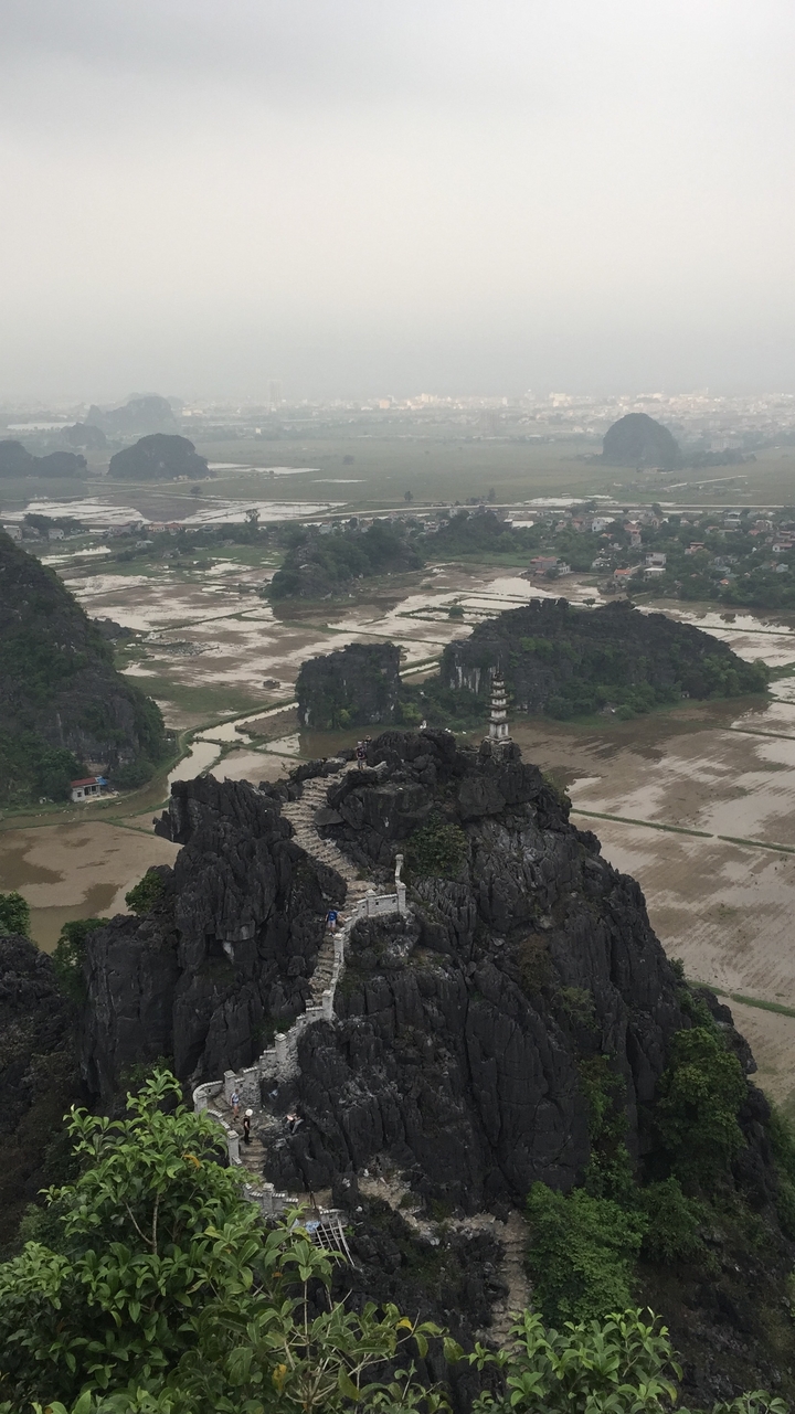 High viewpoint overlooking rocky hills and landscapes.