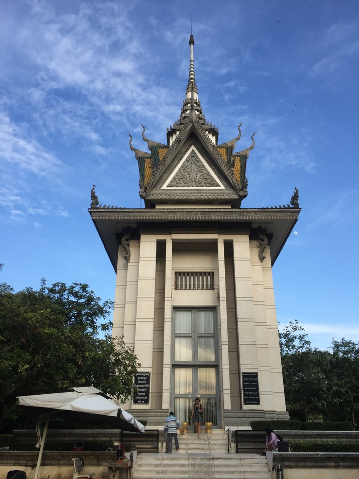 Ornate temple building under a clear blue sky.
